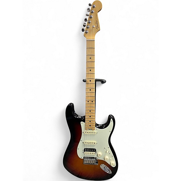 Used Fender American Elite Stratocaster HSS Shawbucker 3 Tone Sunburst Solid Body Electric Guitar