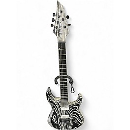 Used Jackson Dinky Modern Ash HT6 Black and White Solid Body Electric Guitar