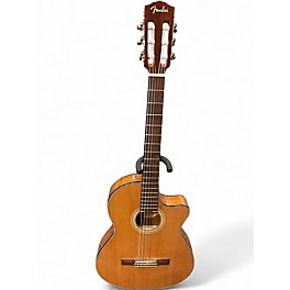 Used 2024 Fender CN-140SCE Natural Classical Acoustic Electric Guitar