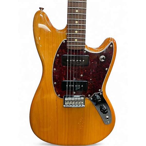 Used Fender Mustang 90 Aged Natural Solid Body Electric Guitar