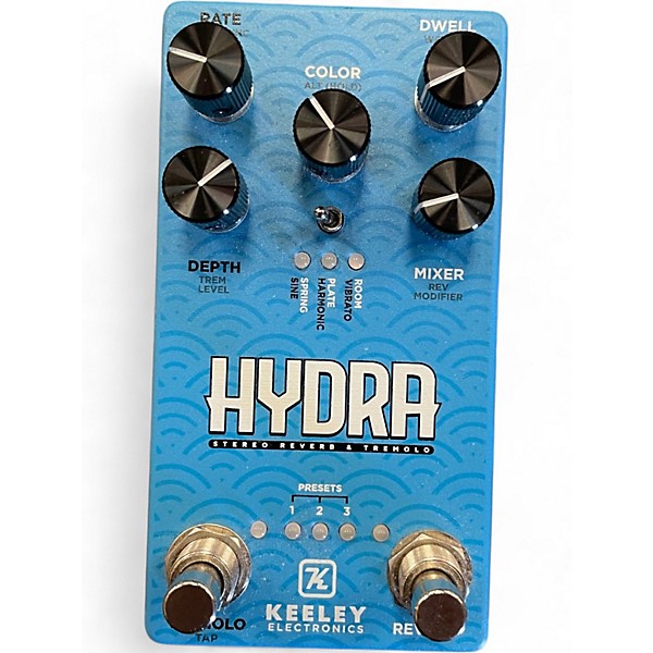 Used Keeley Hydra Stereo Reverb and Tremolo Effect Pedal