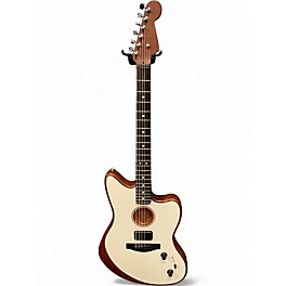 Used Fender American Acoustasonic Jazzmaster Arctic White Acoustic Electric Guitar