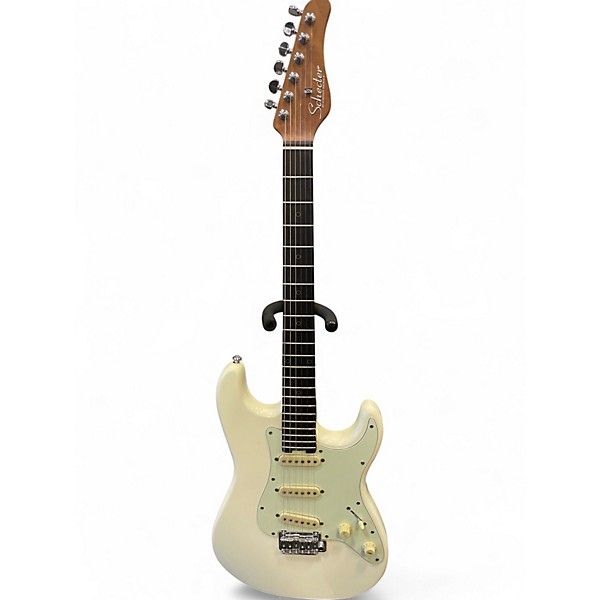 Used Schecter Guitar Research DIAMOND SERIES NICK JOHNSON Olympic White Solid Body Electric Guitar