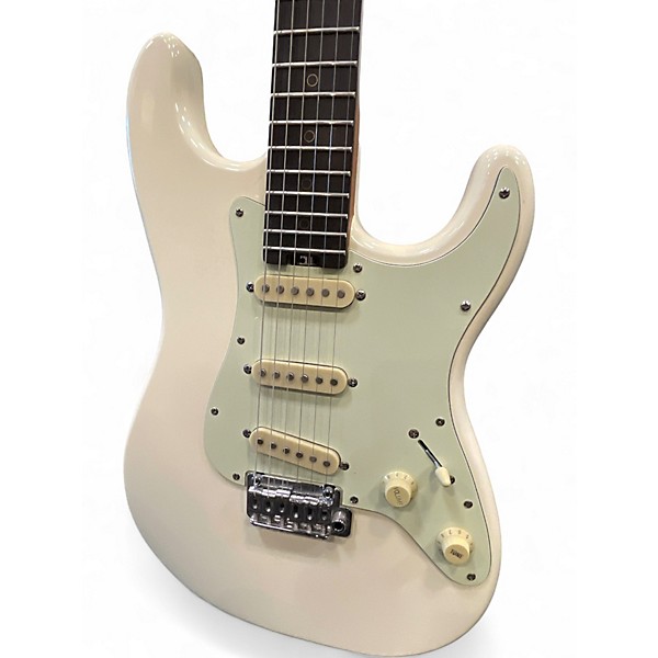Used Schecter Guitar Research DIAMOND SERIES NICK JOHNSON Olympic White Solid Body Electric Guitar