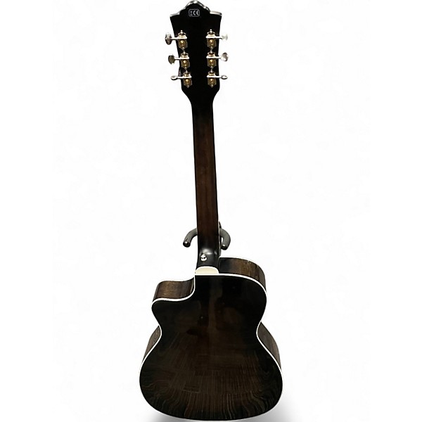 Used Guild OM260CE DELUXE Trans Black Acoustic Guitar