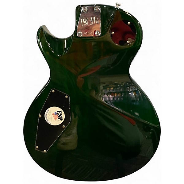 Used 2000s ESP Eclipse II Green Solid Body Electric Guitar