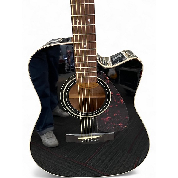 Used Yamaha FX335C Black Acoustic Electric Guitar