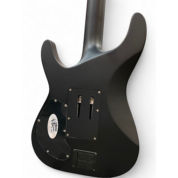 Used Schecter Guitar Research Damien Platinum With Floyd Rose and Sustainiac Satin Black Solid Body Electric Guitar