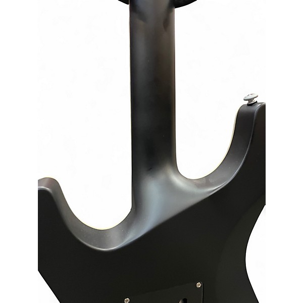 Used Schecter Guitar Research Damien Platinum With Floyd Rose and Sustainiac Satin Black Solid Body Electric Guitar