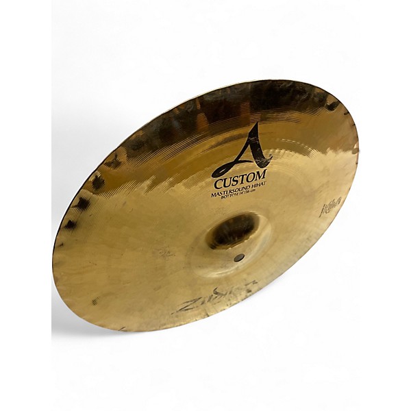 Used Zildjian 14in A Custom Mastersound Hi Hat Pair Cymbal