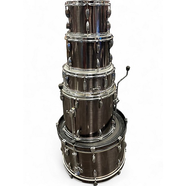 Used Gretsch Drums 5 Piece Energy Metallic Silver Drum Kit