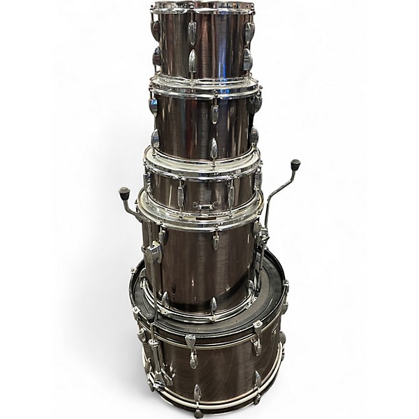 Used Gretsch Drums 5 Piece Energy Metallic Silver Drum Kit