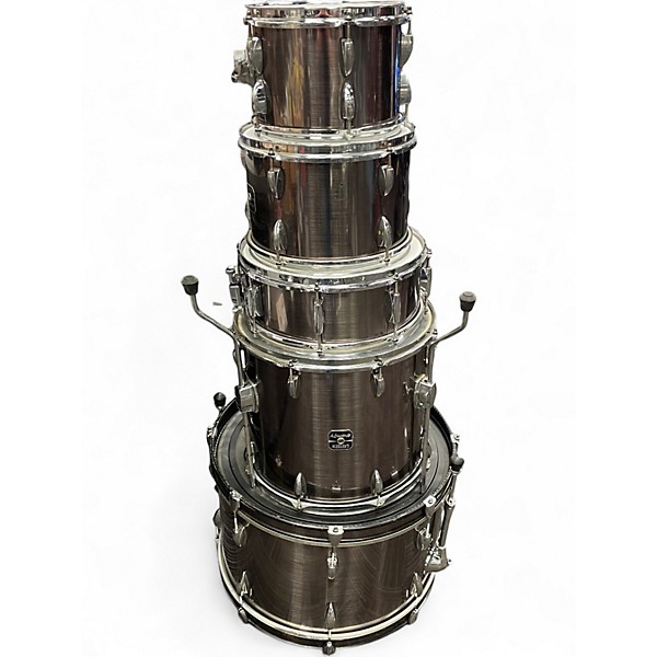 Used Gretsch Drums 5 Piece Energy Metallic Silver Drum Kit