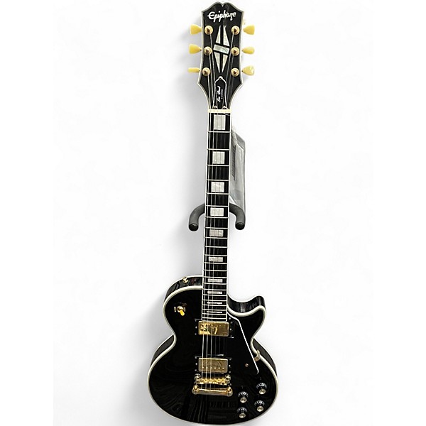 Used Epiphone Les Paul Custom Black Solid Body Electric Guitar