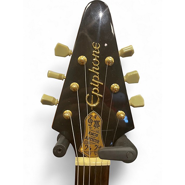 Used Epiphone Joe Bonamassa Signature '58 "Amos" Korina Flying V Natural Solid Body Electric Guitar