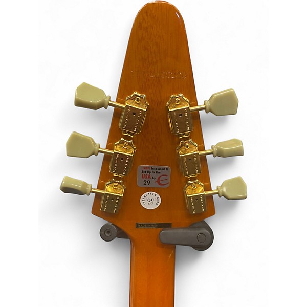 Used Epiphone Joe Bonamassa Signature '58 "Amos" Korina Flying V Natural Solid Body Electric Guitar