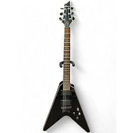 Used Schecter Guitar Research DIAMOND SERIES HELLRAISER V-1 Black Solid Body Electric Guitar