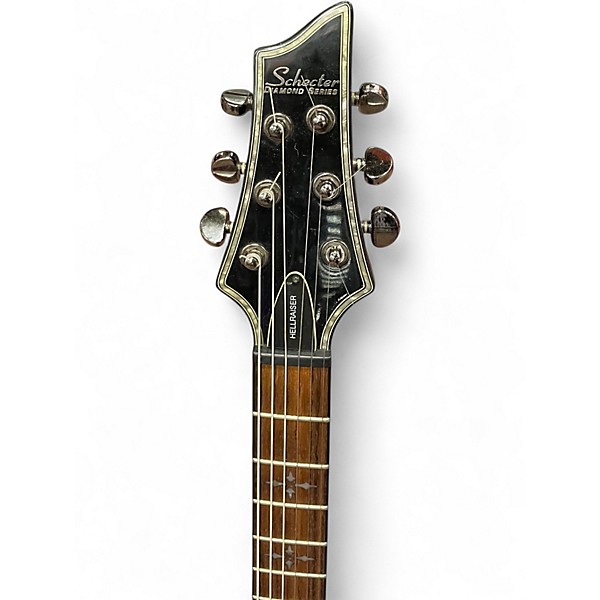 Used Schecter Guitar Research DIAMOND SERIES HELLRAISER V-1 Black Solid Body Electric Guitar