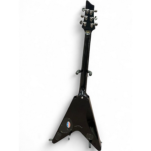Used Schecter Guitar Research DIAMOND SERIES HELLRAISER V-1 Black Solid Body Electric Guitar