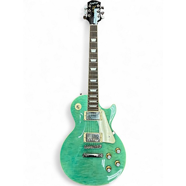 Used Epiphone Les Paul Standard 60S QUILT Trans Blue Solid Body Electric Guitar