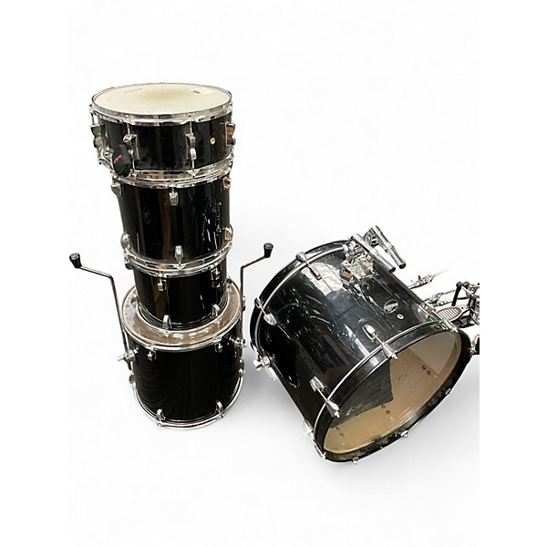 Used Ludwig 5 Piece Accent CS Black Drum Kit