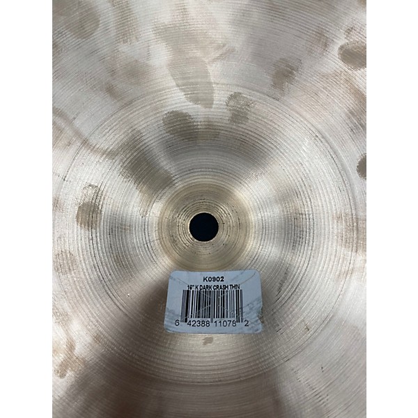 Used Zildjian 16in K Thin Dark Crash Cymbal
