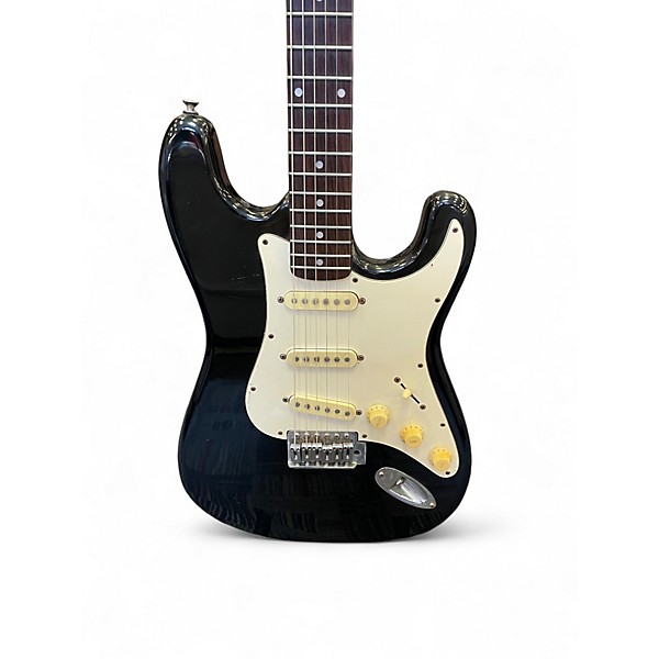 Vintage 1993 Samick Stratocaster Black Solid Body Electric Guitar