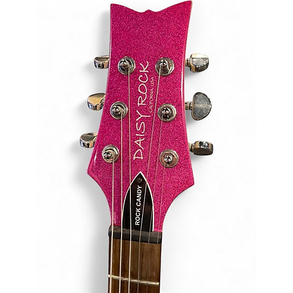 Used Daisy Rock Rock Candy Classic PINK SPARKLE Solid Body Electric Guitar