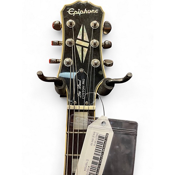 Used Epiphone Les Paul Custom Silverburst Solid Body Electric Guitar