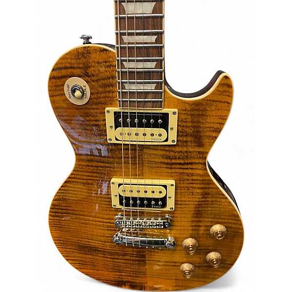 Used Harley Benton SC-550 II DELUXE FLAME MAPLE TOBACCO SUNBURST Solid Body Electric Guitar