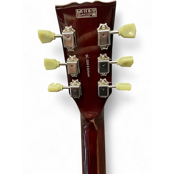 Used Harley Benton SC-550 II DELUXE FLAME MAPLE TOBACCO SUNBURST Solid Body Electric Guitar