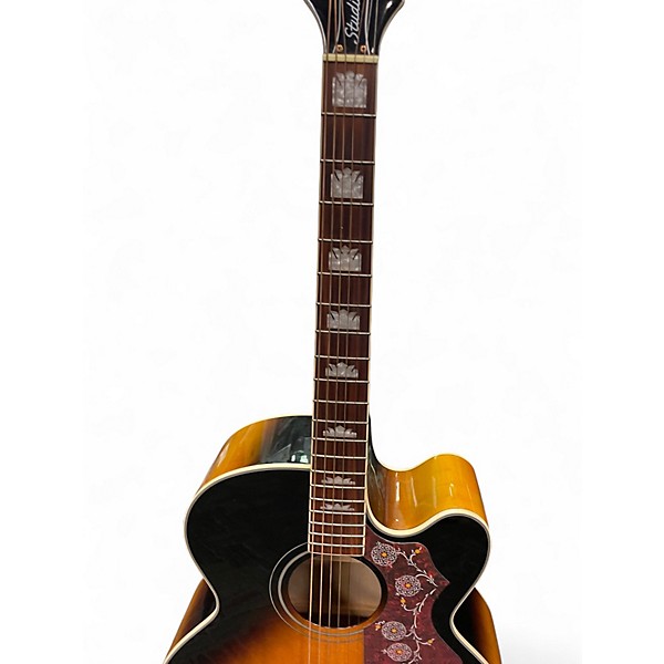 Used Epiphone J-200 STUDIO Vintage Sunburst Acoustic Electric Guitar