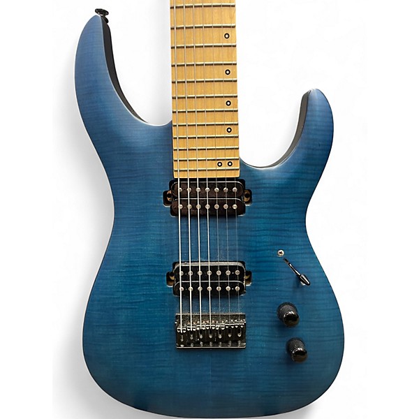 Used 2014 Legator NINJA NCS7 Turquoise Solid Body Electric Guitar