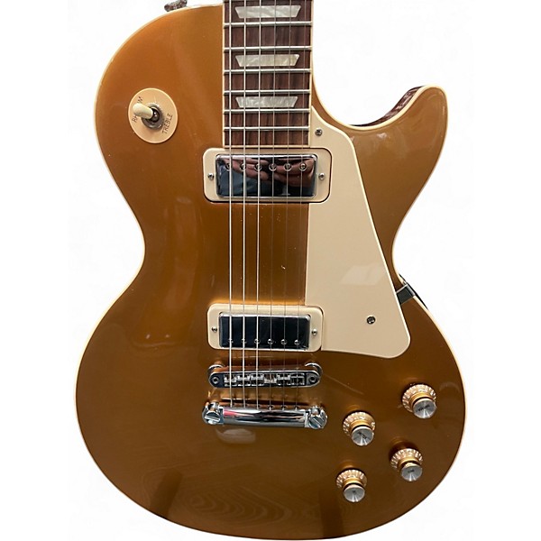 Used Gibson Les Paul Deluxe Gold Top Solid Body Electric Guitar