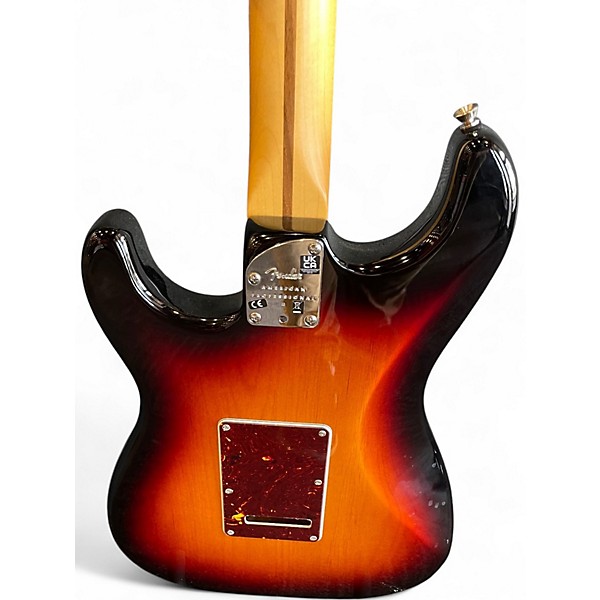 Used Fender American Professional II Stratocaster 3 Tone Sunburst Solid Body Electric Guitar