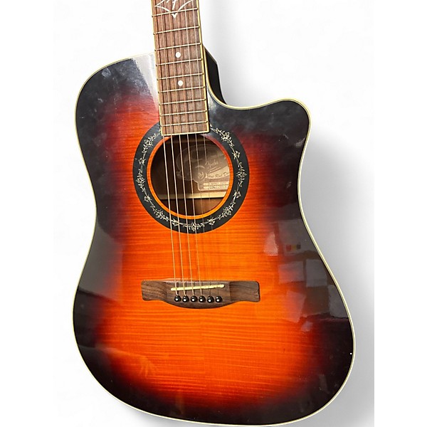 Used Fender T Bucket 300CE 3 Tone Sunburst Acoustic Electric Guitar