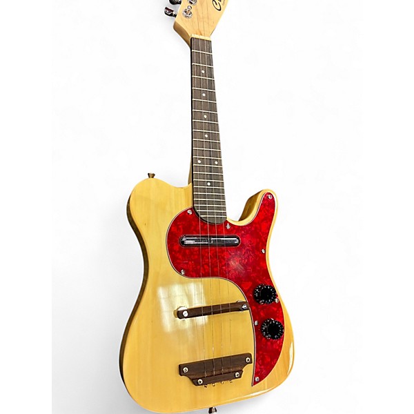 Used Cozart electric uke tele style Amber Ukulele