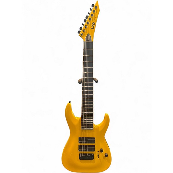 Used ESP LTD SC608B Stephen Carpenter Signature Baritone Yellow Solid Body Electric Guitar