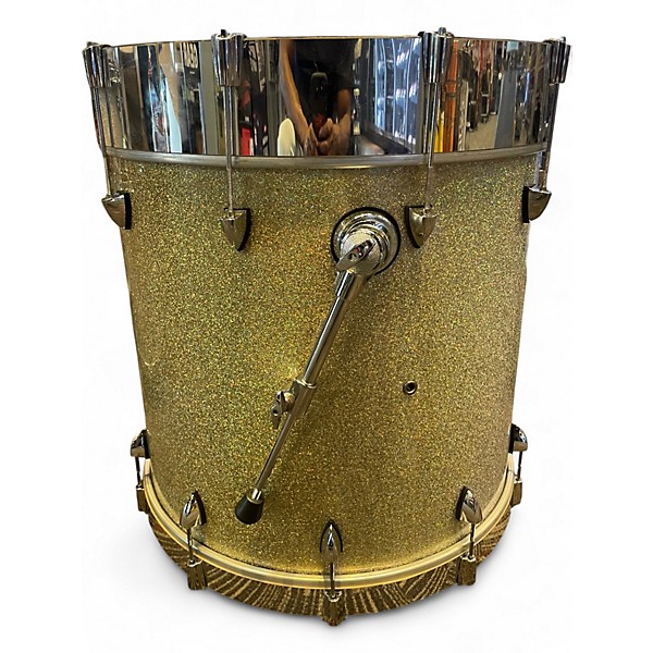Used Orange County Drum & Percussion 5 Piece Travis Barker Signature Silver Sparkle Drum Kit