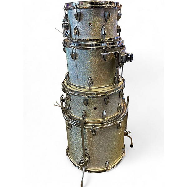 Used Orange County Drum & Percussion 5 Piece Travis Barker Signature Silver Sparkle Drum Kit