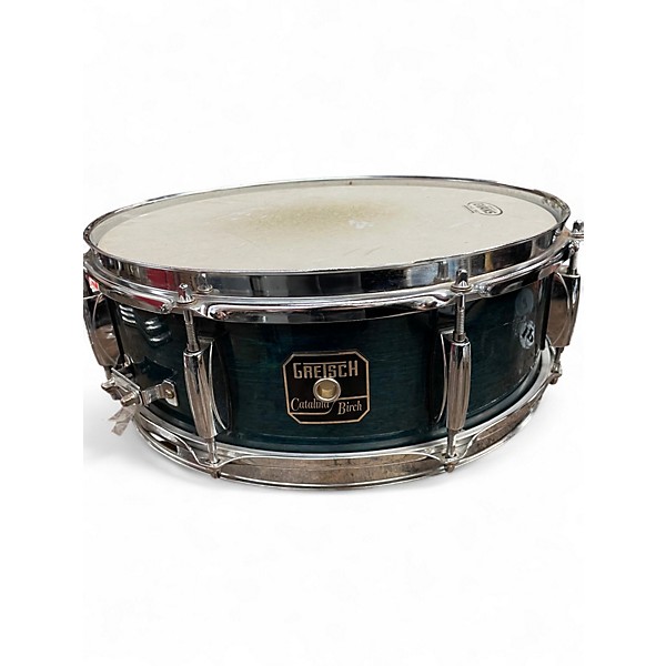 Used Gretsch Drums 14X5.5 Catalina Birch Snare Aqua Stain Drum