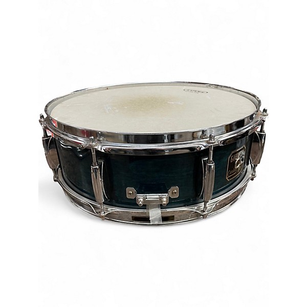 Used Gretsch Drums 14X5.5 Catalina Birch Snare Aqua Stain Drum