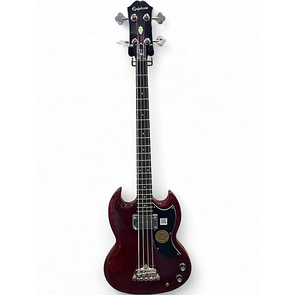 Used Epiphone EB0 Cherry Electric Bass Guitar