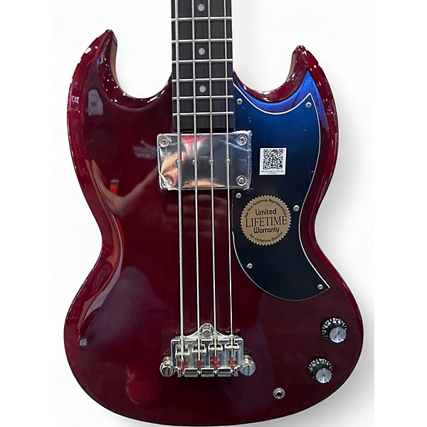 Used Epiphone EB0 Cherry Electric Bass Guitar