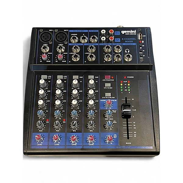 Used Gemini GEM-08 USB Unpowered Mixer