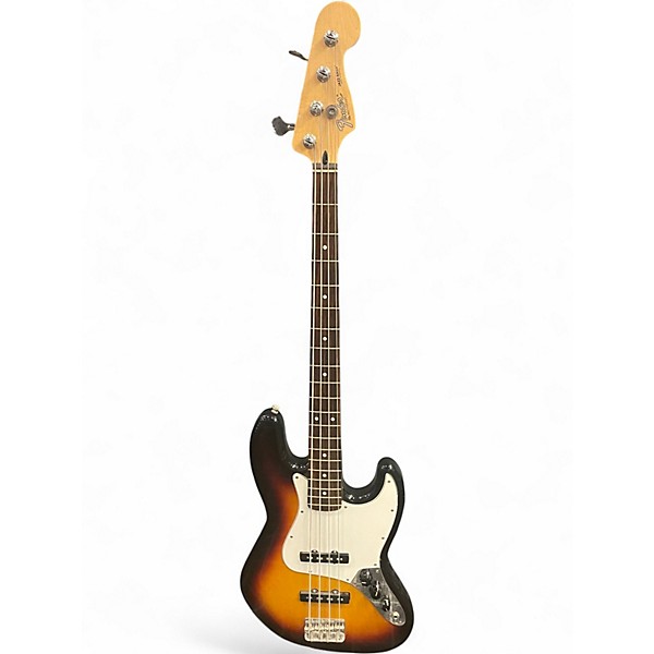 Used 2008 Fender Standard Jazz Bass Brown Sunburst Electric Bass Guitar