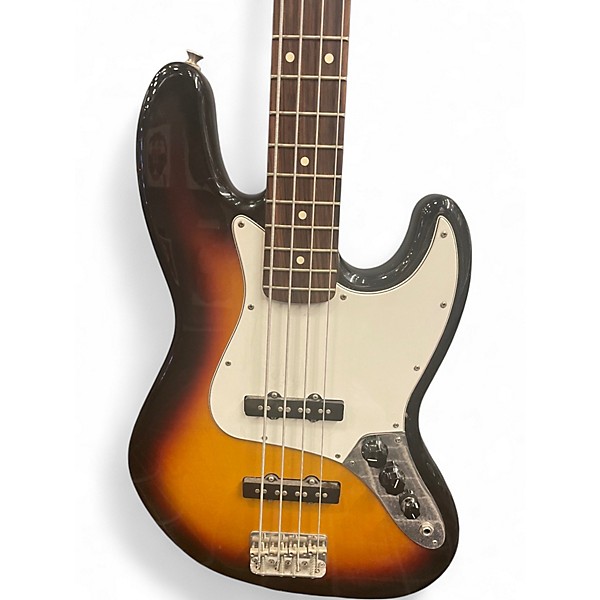 Used 2008 Fender Standard Jazz Bass Brown Sunburst Electric Bass Guitar