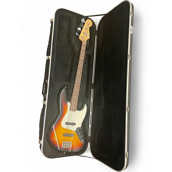 Used 2008 Fender Standard Jazz Bass Brown Sunburst Electric Bass Guitar