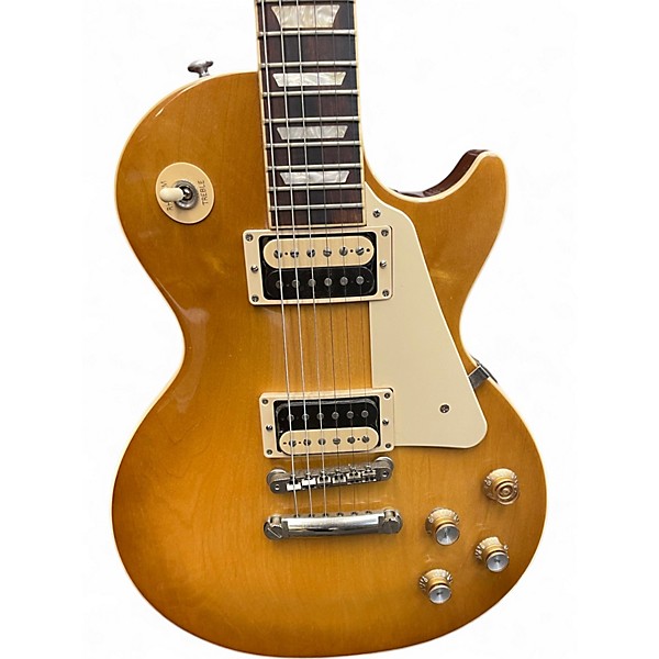 Used Gibson Les Paul Classic Gold Solid Body Electric Guitar