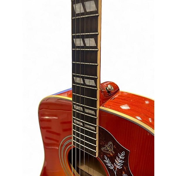 Used 2012 Epiphone HUMMINGBIRD PRO CHERRY SUNBURST Acoustic Electric Guitar